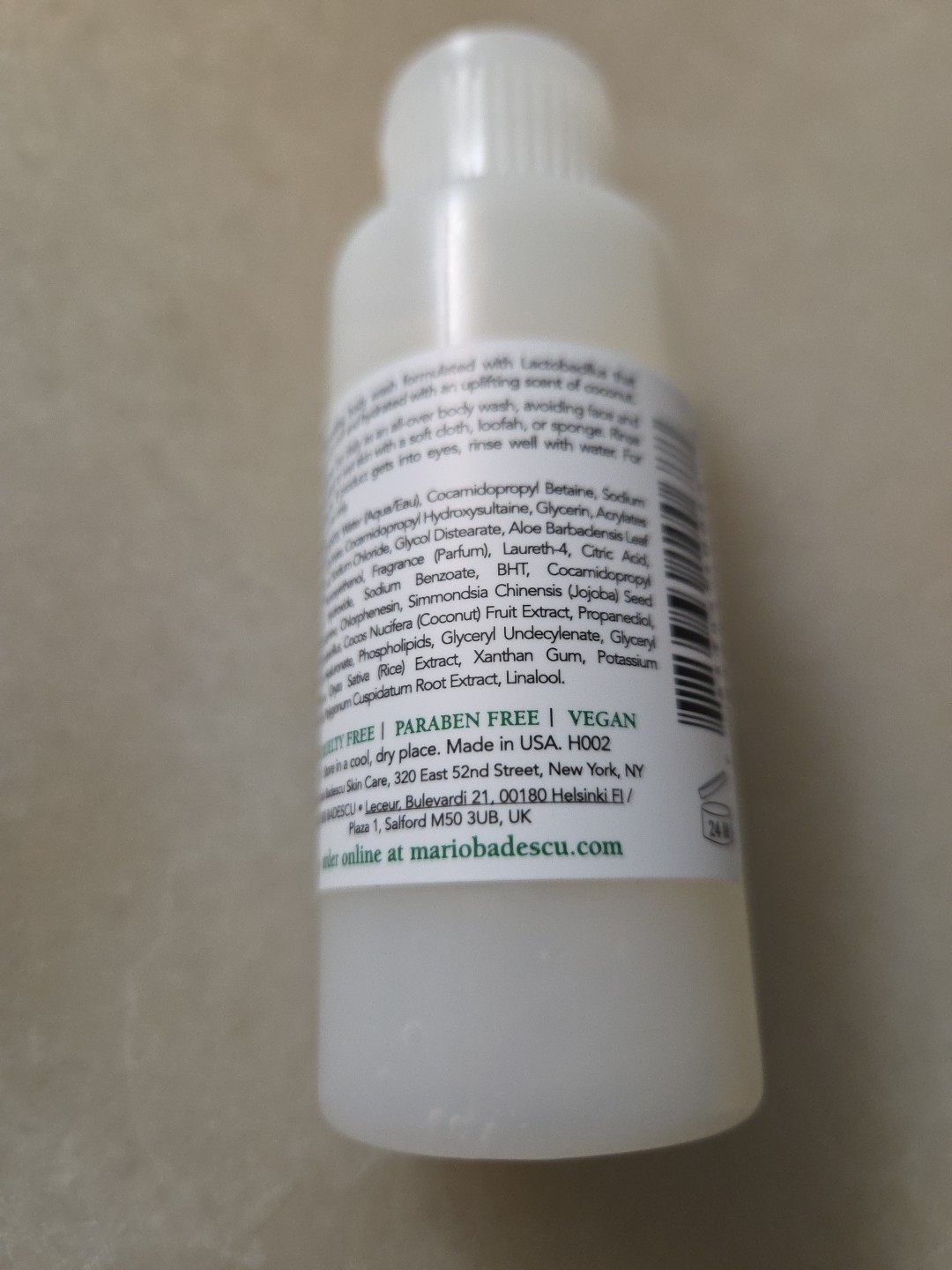 Mario Badescu Coconut Body Soap Full Size 8 fl oz 236 mL