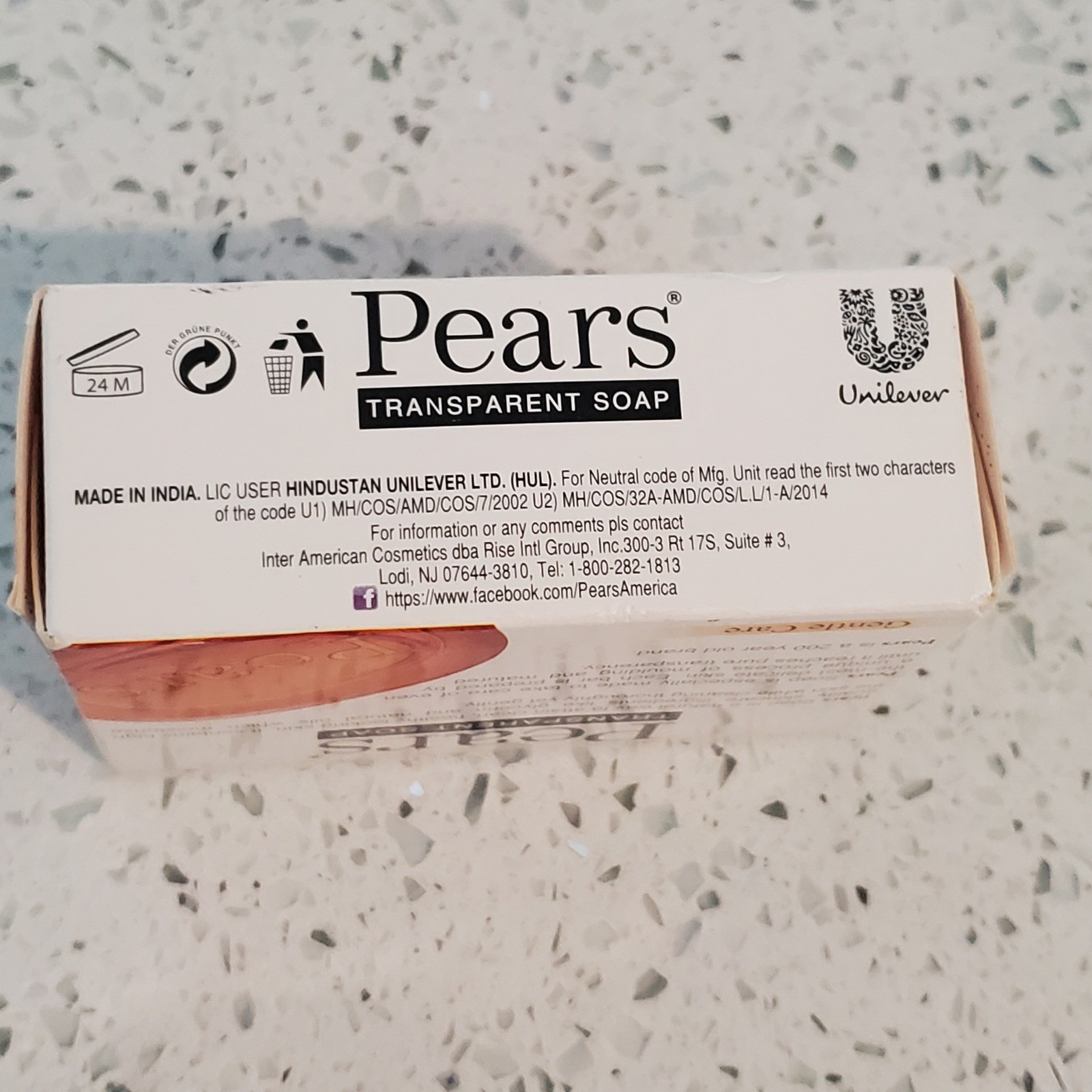 Pears Transparent Soap Gentle Care 3.5 oz 100g Glycerin Bar New in Box