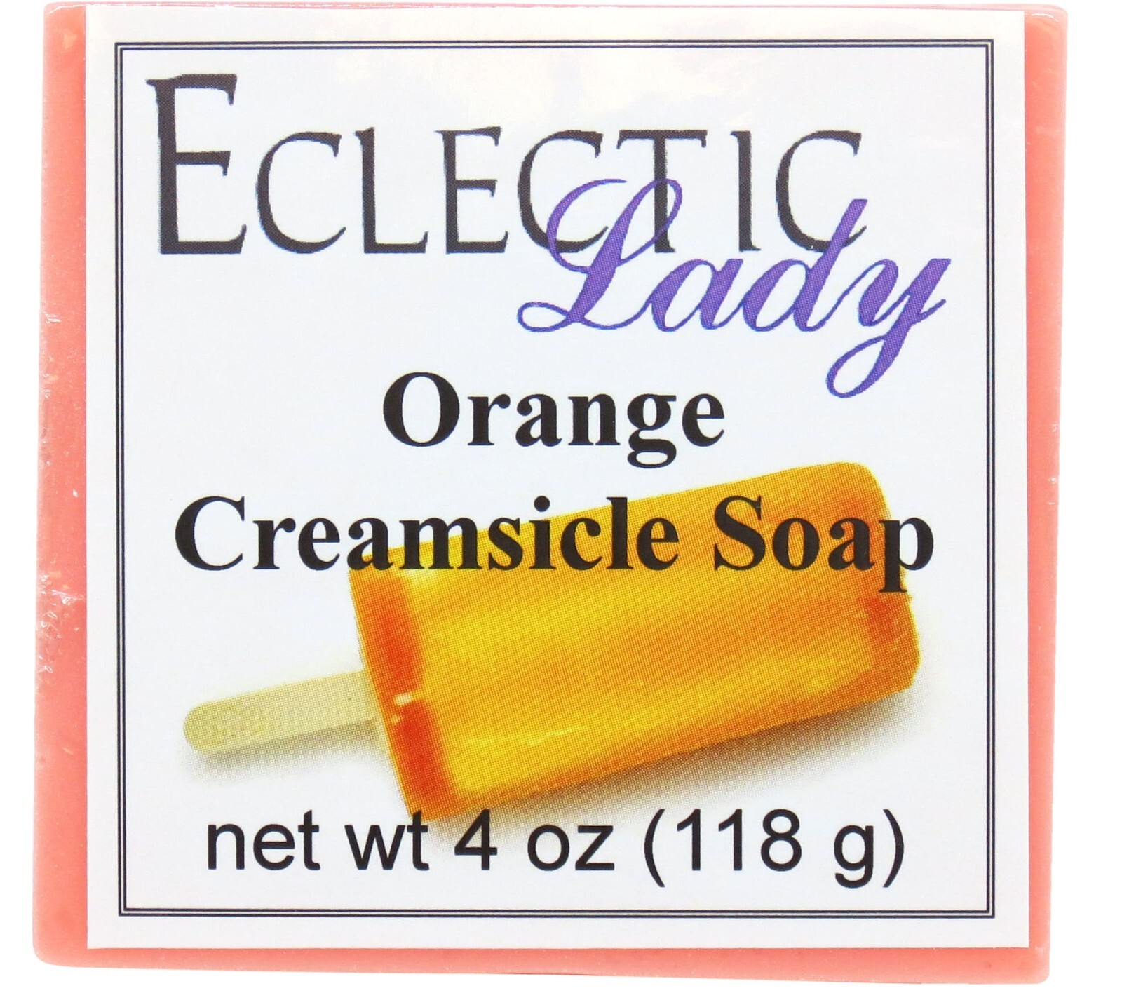 Orange Creamsicle Glycerin Soap by Eclectic Lady, 4 oz Bar