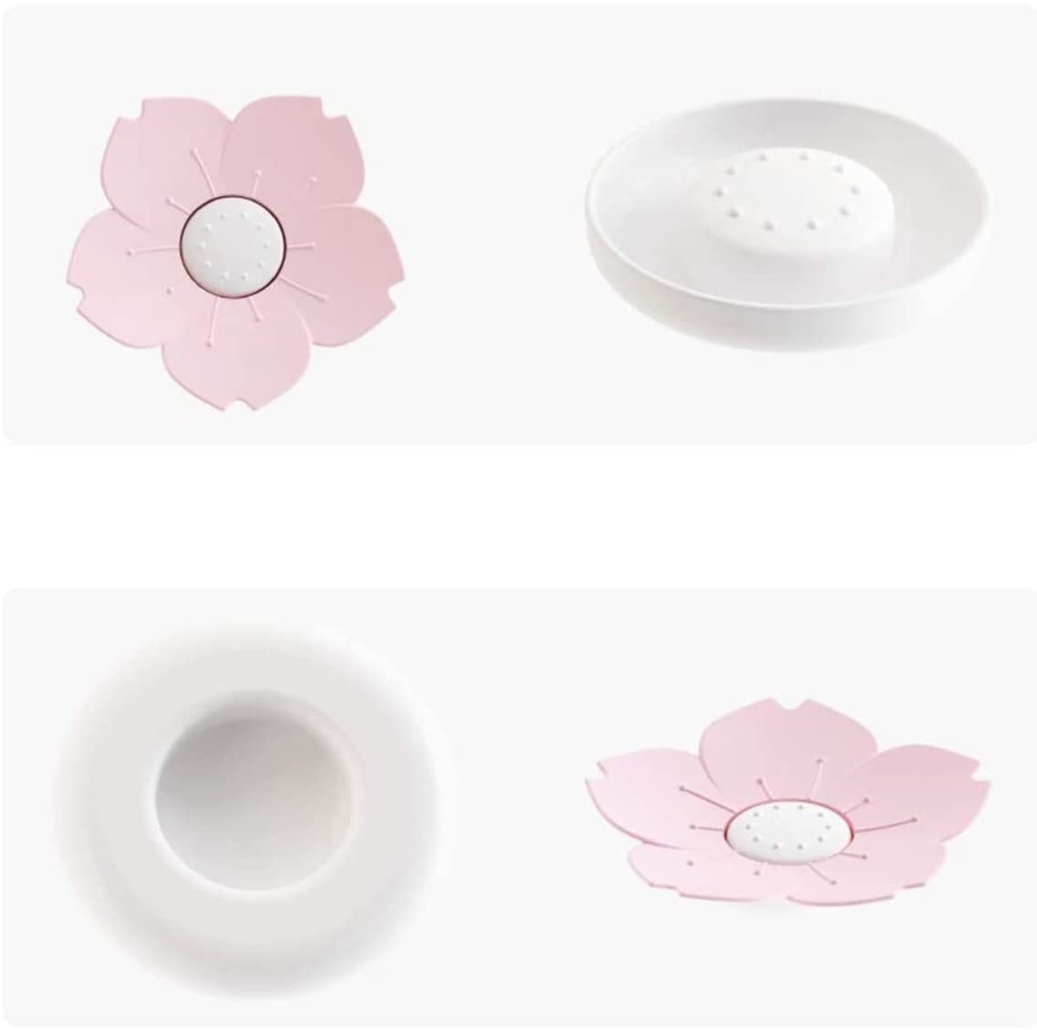Adorable Pink Peri – 2-Pack Pink Soap Dish for bar soap Lovers | Self drainin…