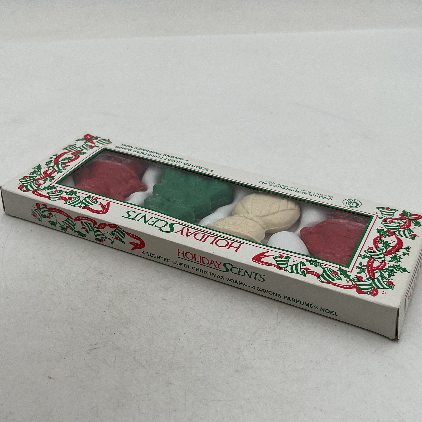 Vintage Christmas Guest Soaps Holiday Scents Creative Bath Products 4 Pack NOS