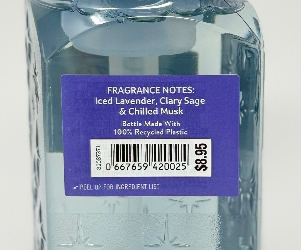1 BATH & BODY WORKS ICED BLUE LAVENDER GENTLE CLEAN FOAMING HAND SOAP WASH PUMP