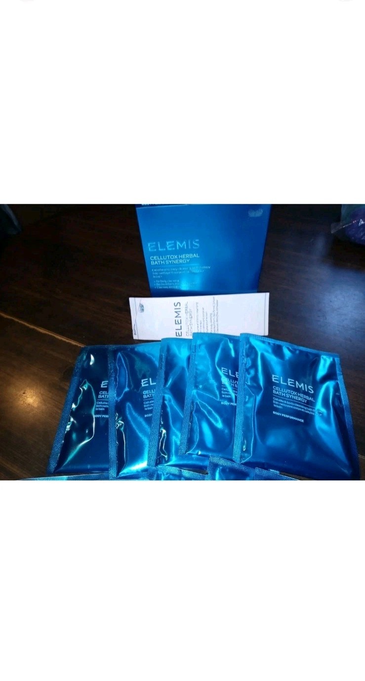 Elemis Cellutox Herbal Bath Synergy 300g/ 10.6oz 10 Sachets New Open Box NOB