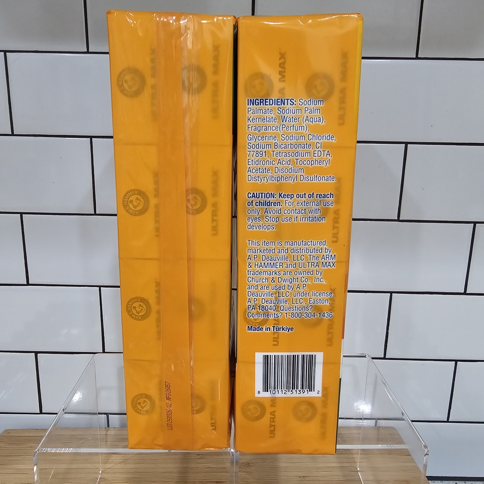 Lot of 2 Arm & Hammer Ultra Max Bar Soap Fresh Scent 8 Pack 3.5 oz