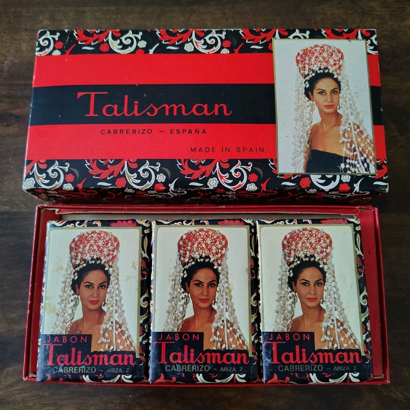 Vintage Jabon Talisman Cabrerizo Set of 3 Body Soap (2.5 oz each) Made In Spain
