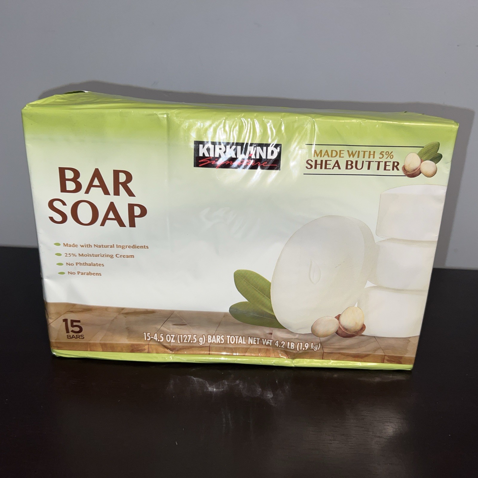 Kirkland Signature Bar Soap with Shea Butter, 4.5 Ounce (15 Count)