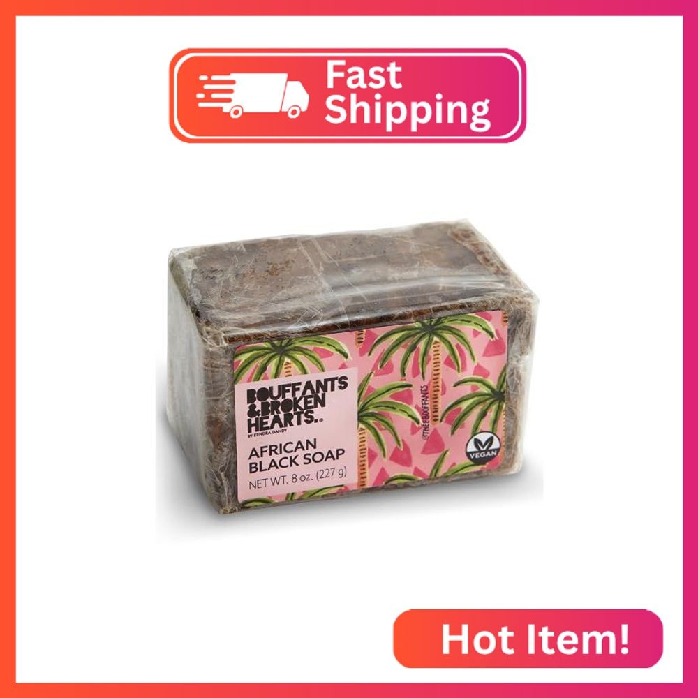 Ashanti Naturals Authentic African Black Soap Bar | Cleansing and Nourishing Bla