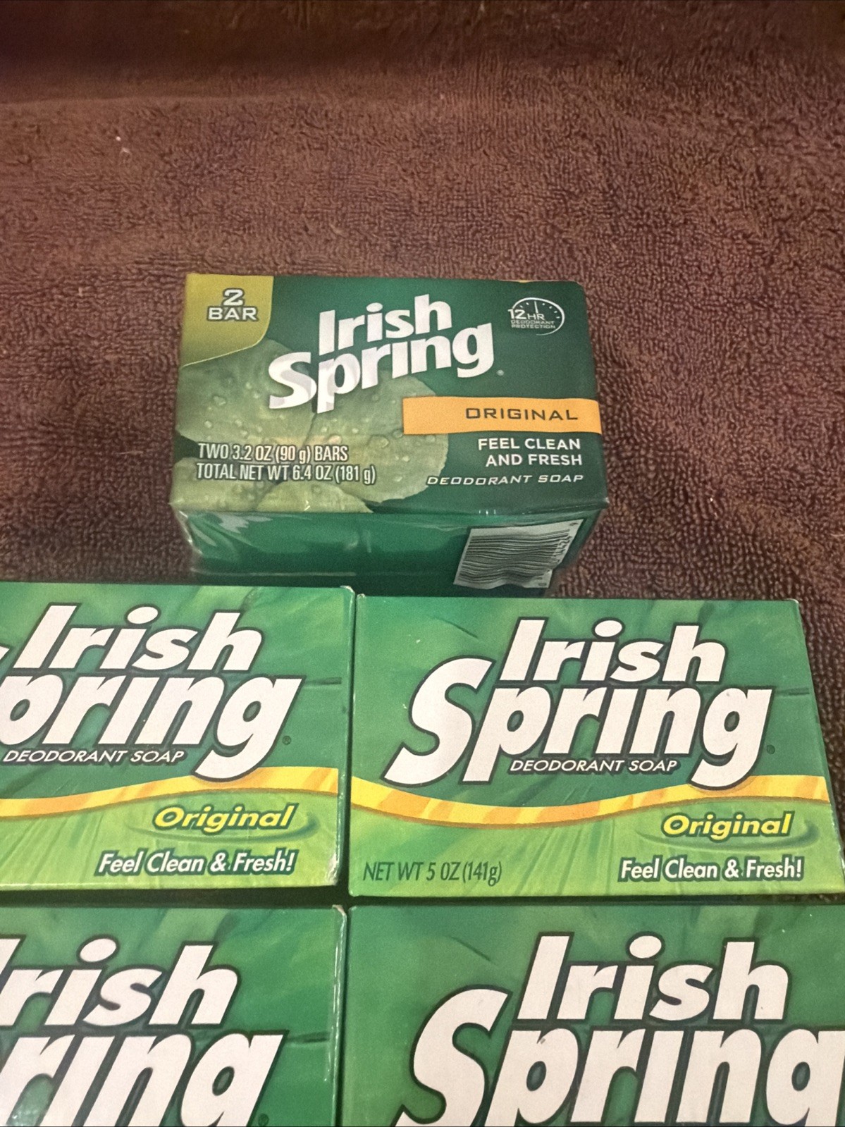 Vintage Irish Spring Bar Soap Mixed Lot of 8 Total Bars Package Bar NOS New