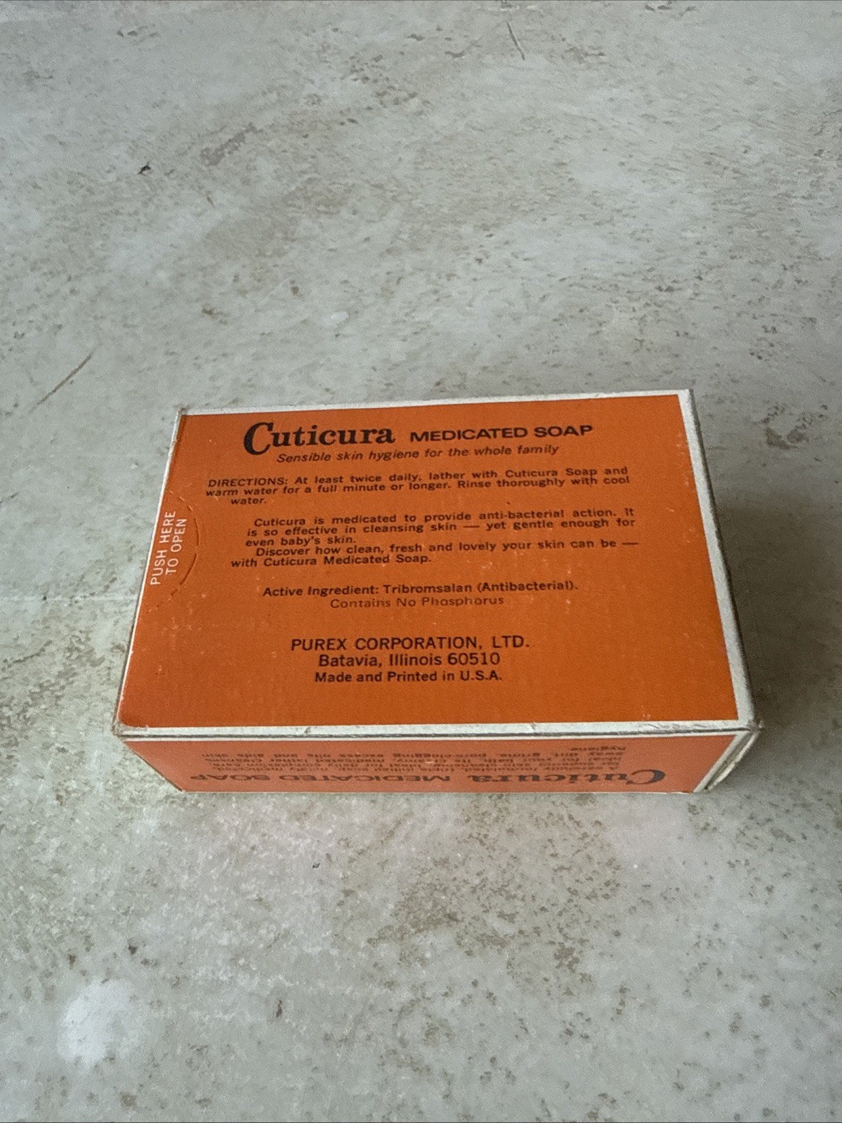 Vtg Cuticura Soap Origional Formula Medicated Soap Removes Acne Antibacterial