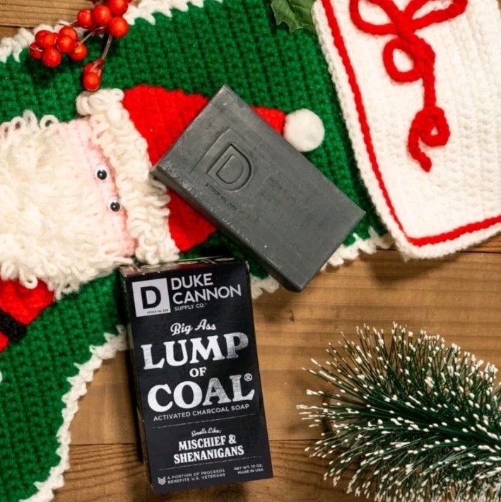 Duke Cannon Big Ass Lump Of Coal Big Brick of Soap Naughty Santa