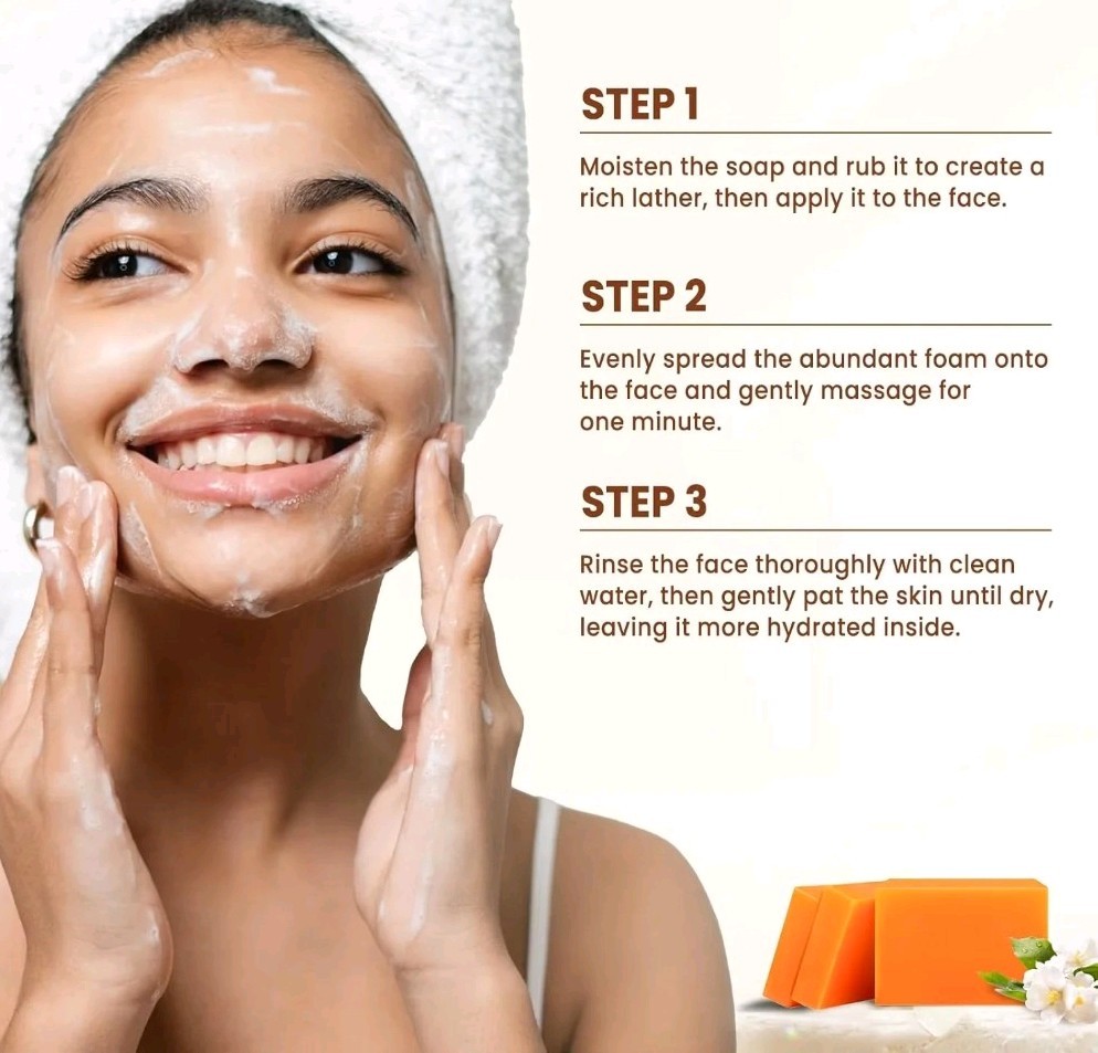 3 Bar djayna Turmeric Soap, 100 grams (3.5oz) Exfoliating for Face and Body
