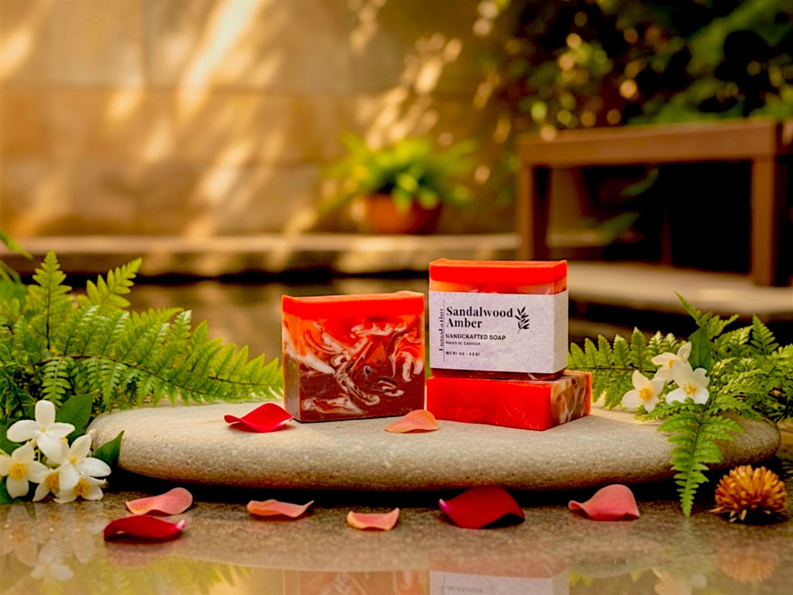 LumaLather Sandalwood Amber Handmade Soap Bar – Luxury Moisturizing Bath Soap