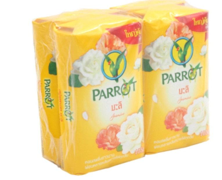 Parrot Botanicals Thai Herbal Body Bar Soap 105g.X4 pcs.Natural Refreshing