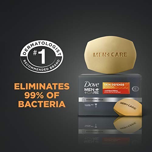 Men Soap Bar Antibacterial 6 Count 3.75 Oz Skin Defense Moisturizing Body Hand