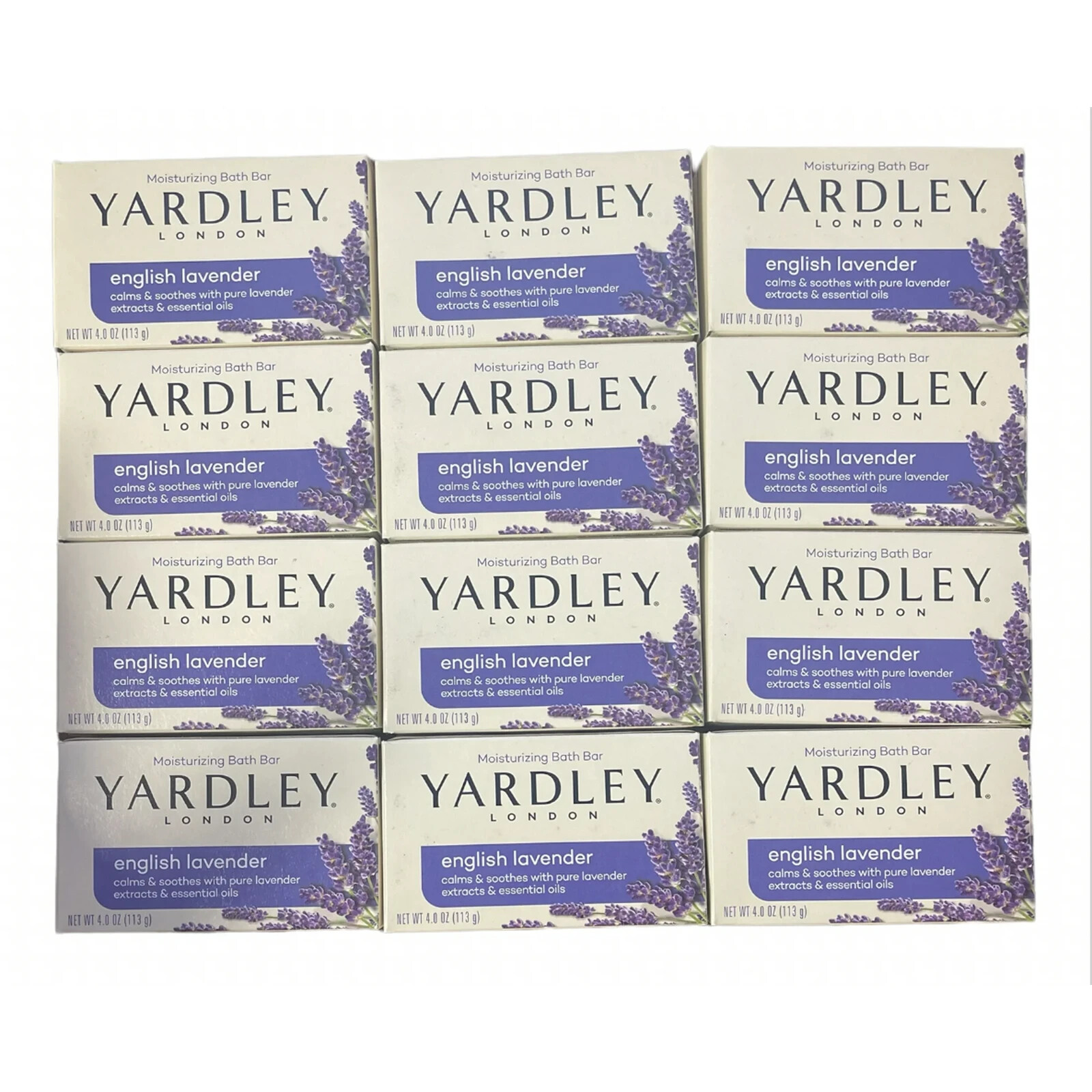 Yardley London English Lavender Moisturizing Bath Soap 4oz Each 12pc