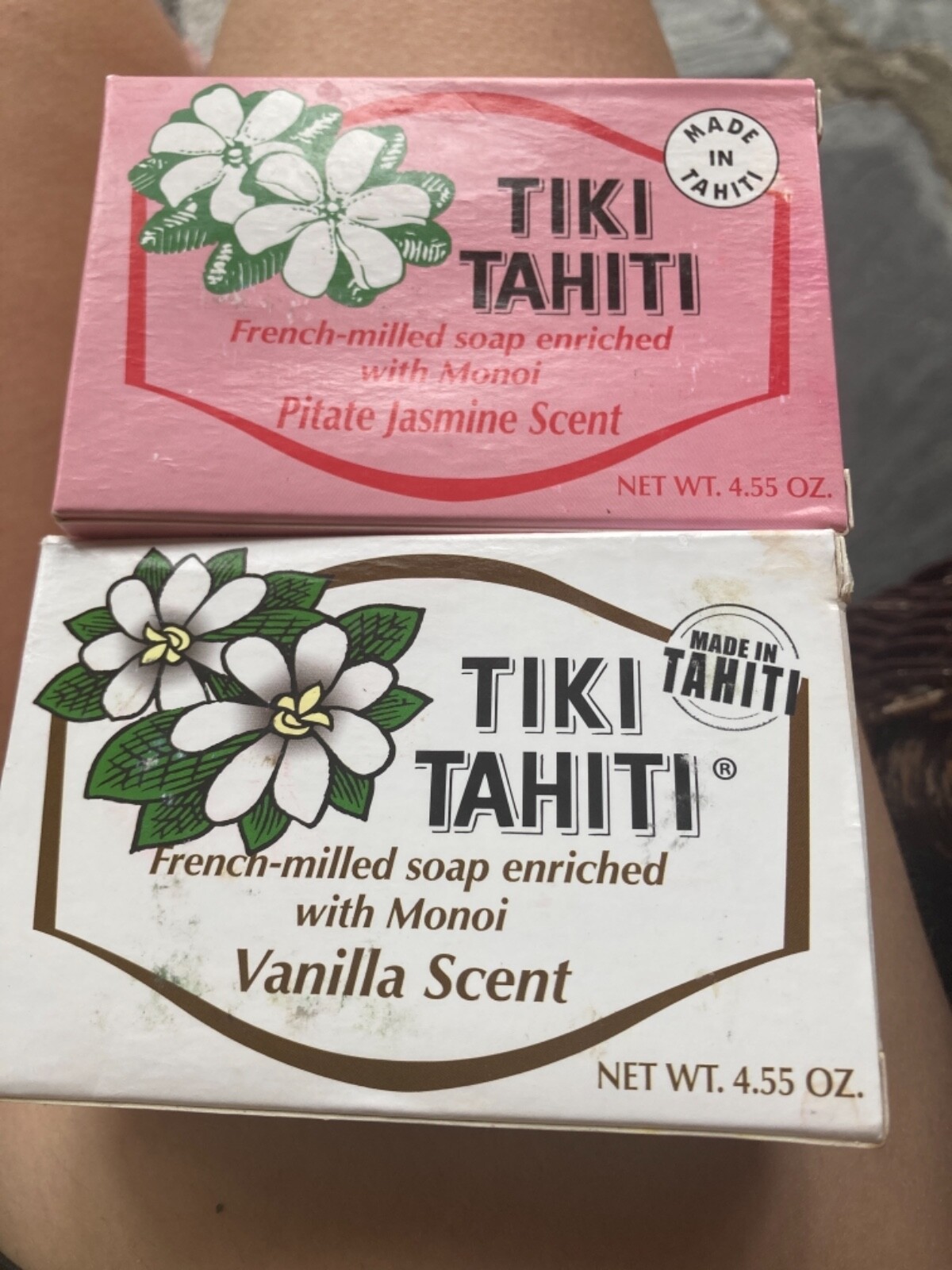 Tiki Tahiti French milled soap vanilla and pitate jasmine monoi