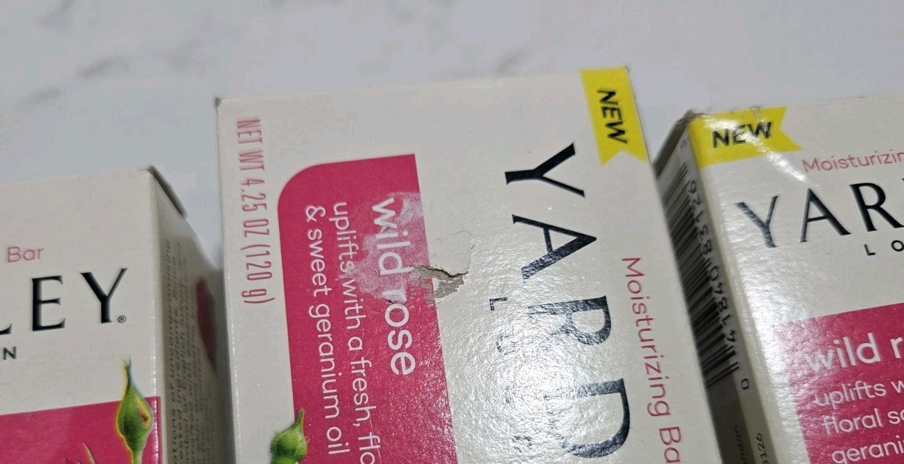 LOT OF (3) BARS YARDLEY LONDON BAR SOAP WILD ROSE 4.25oz EACH BAR