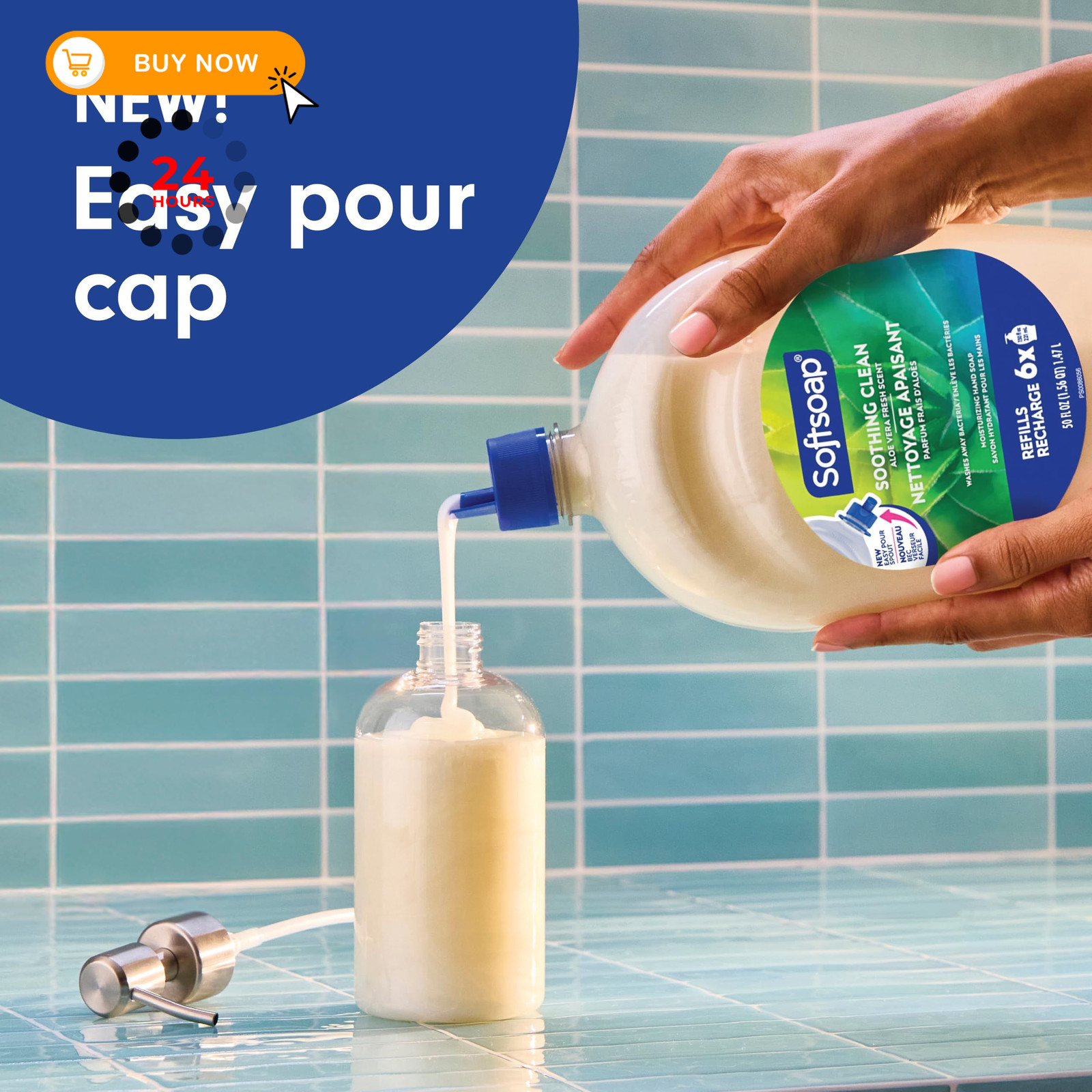 Softsoap Soothing Clean Liquid Hand Soap with New Easy 50 Fl Oz (Pack of 2)