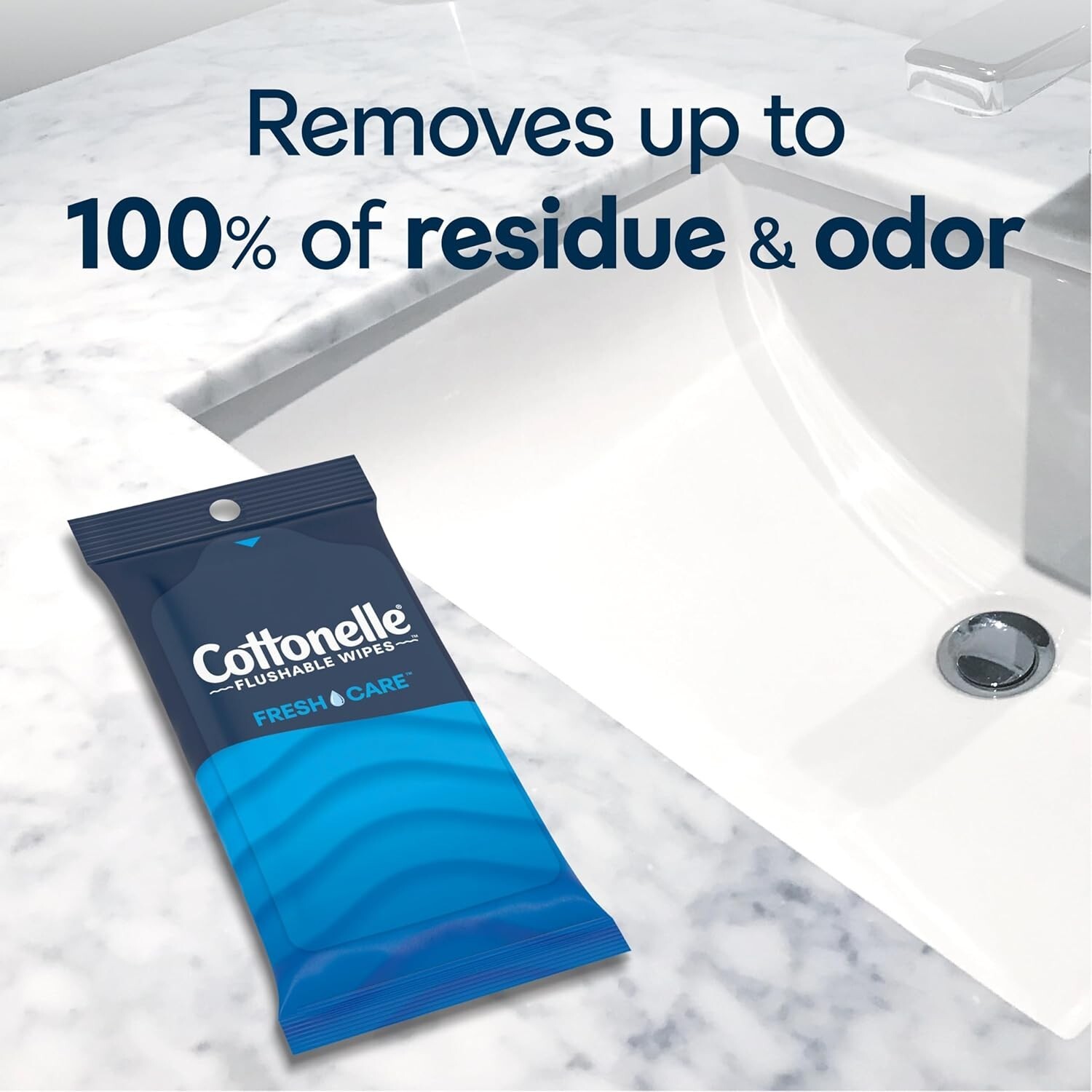 Cottonelle Fresh On-The-Go Flushable, Adult Wet Wipes, 14 wipe per pack, 24pack
