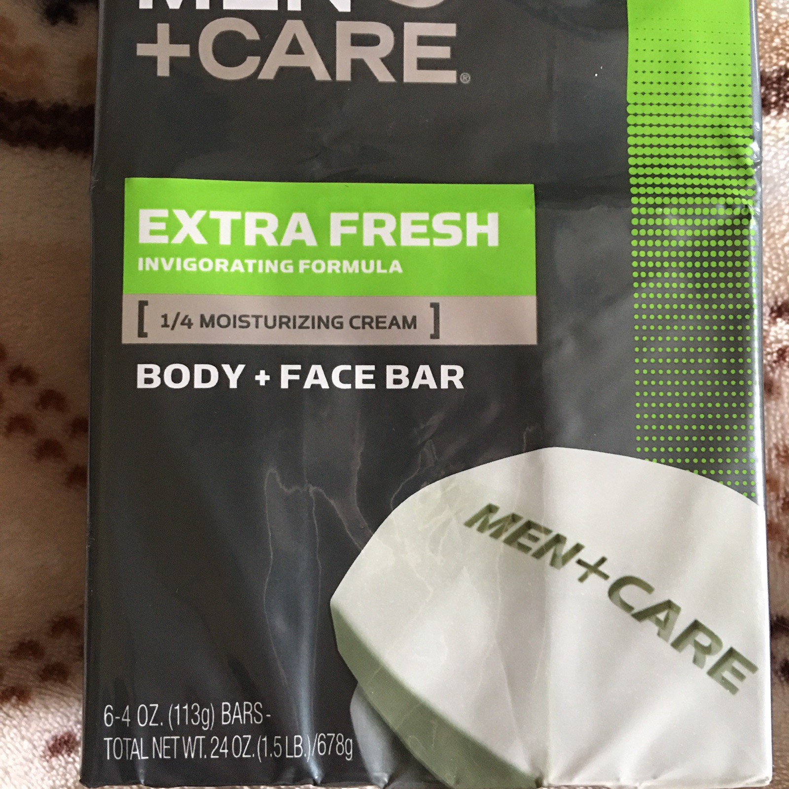 4 X *** Men+Care Extra Fresh 4oz Body & Face ,6 Bars 1/4 Moisturizing Cream