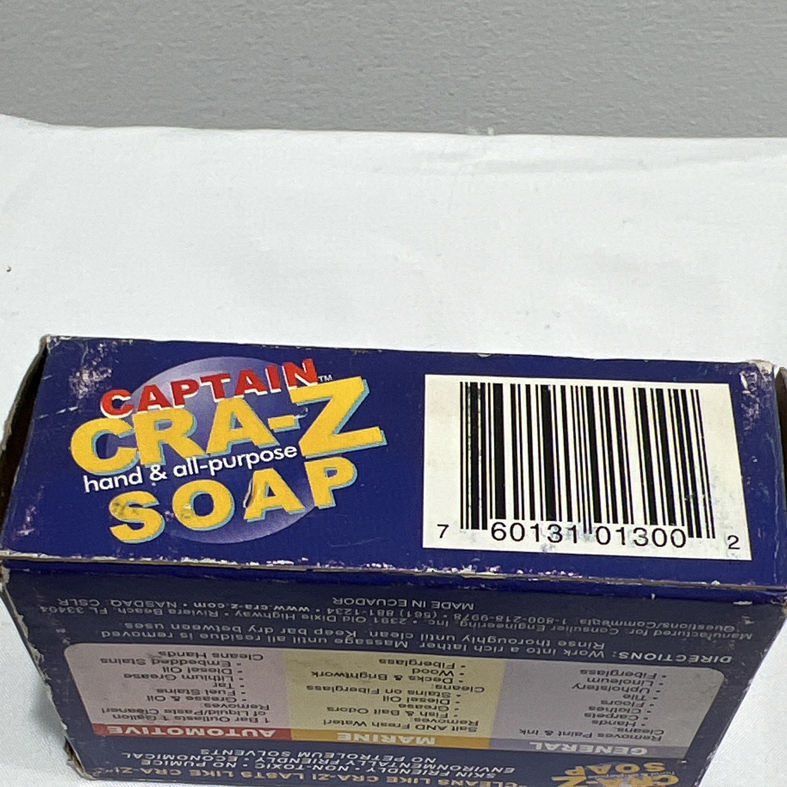 Captain Cra-Z Unscented Non-Toxic Hand & Body Soap Bar 10.7 oz