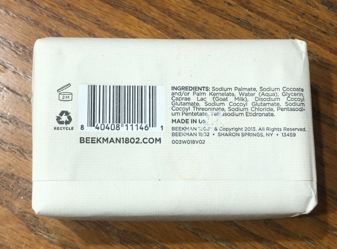 BEEKMAN 1802 Pure Goat Milk 9 oz Bar Soap Fragrance Free NEW SEALED