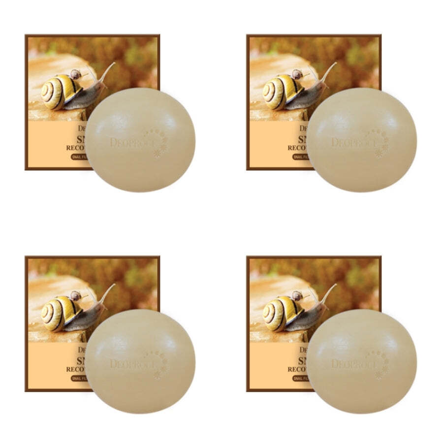 Deoproce Snail Recovery Soap 100g*4Pcs / FREE SHIPPING
