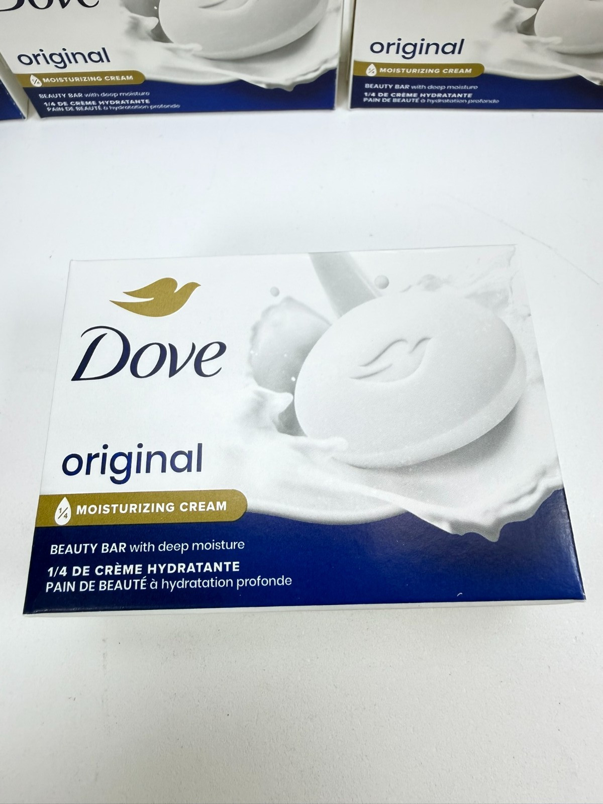 Dove Beauty Bar Original Deep Moisture White 3.75 oz Pack of 8