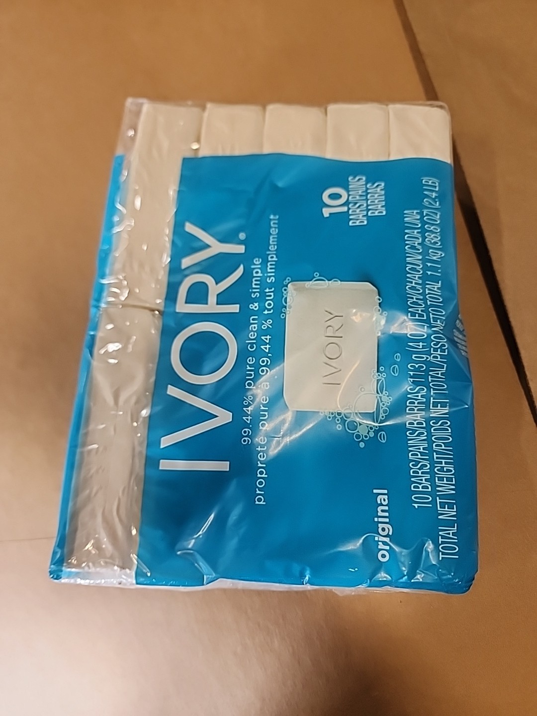 Ivory Bar Soap. 99.44% Pure Mild Body Cleanser Original Scent. 4 oz 10 Soaps VTG