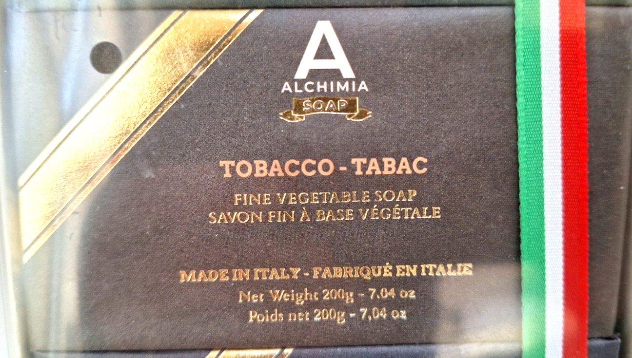 Alchimia Fine Vegetable Soap Trio Italy – Tea Tree, Tobacco & Black Pepper – New
