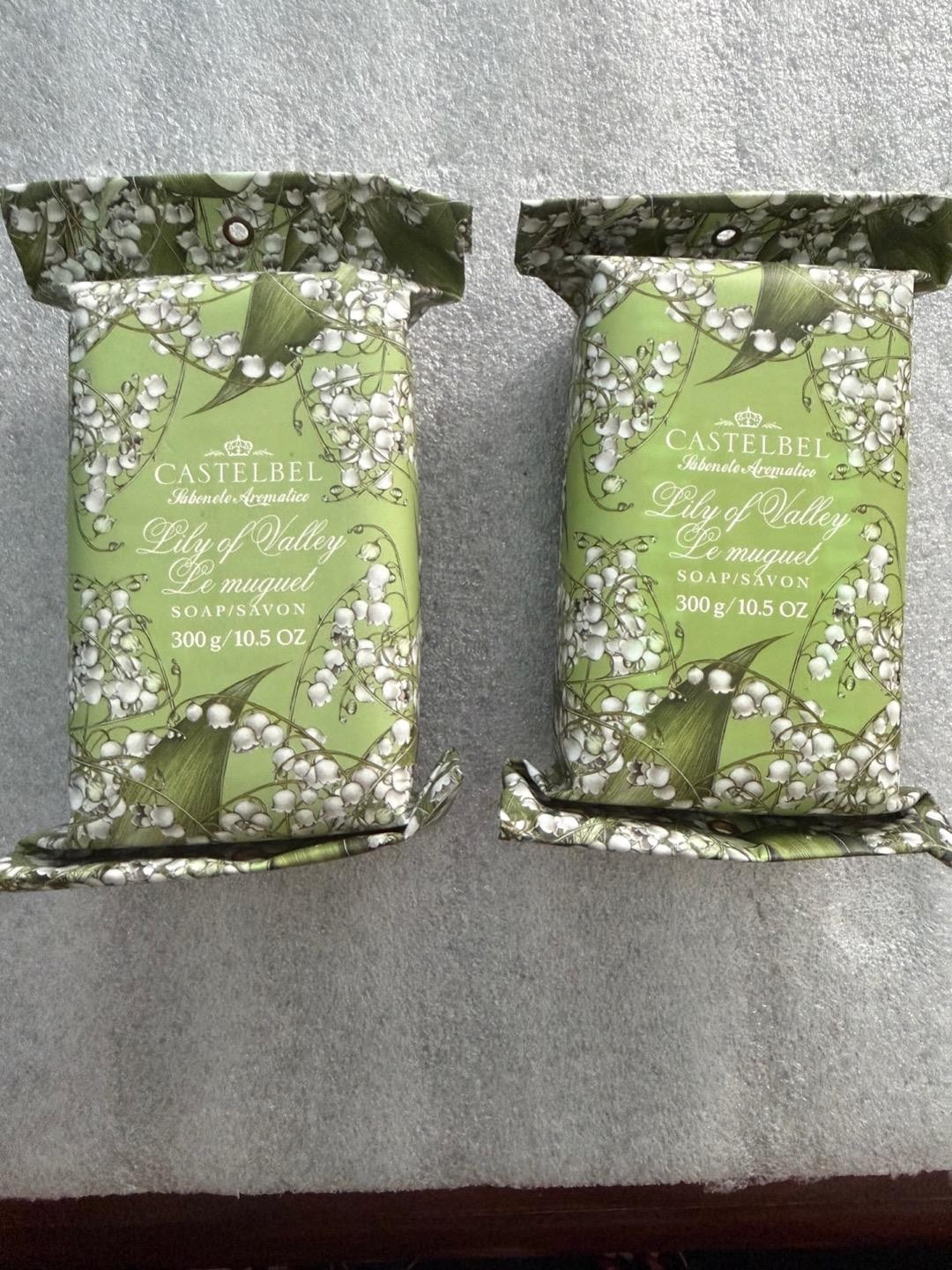 Set of 2 Castelbel Scented Bath Bar Soap Lily of the Valley Flower Gift Paper