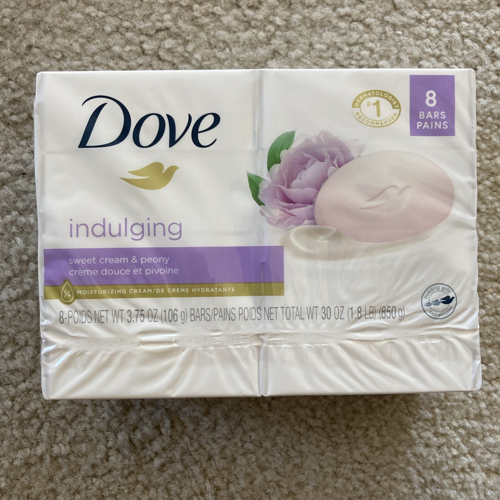 Dove Indulging Sweet Cream & Peony Scent 8 3.75oz Bars