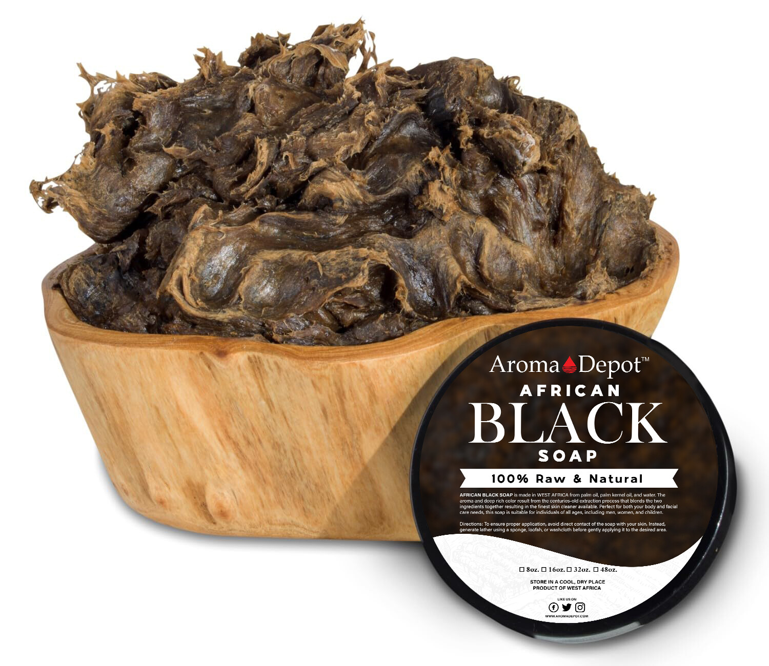 African Black soap PASTE 12 oz. Natural Soap Body & Face Wash For Acne Dark Spot