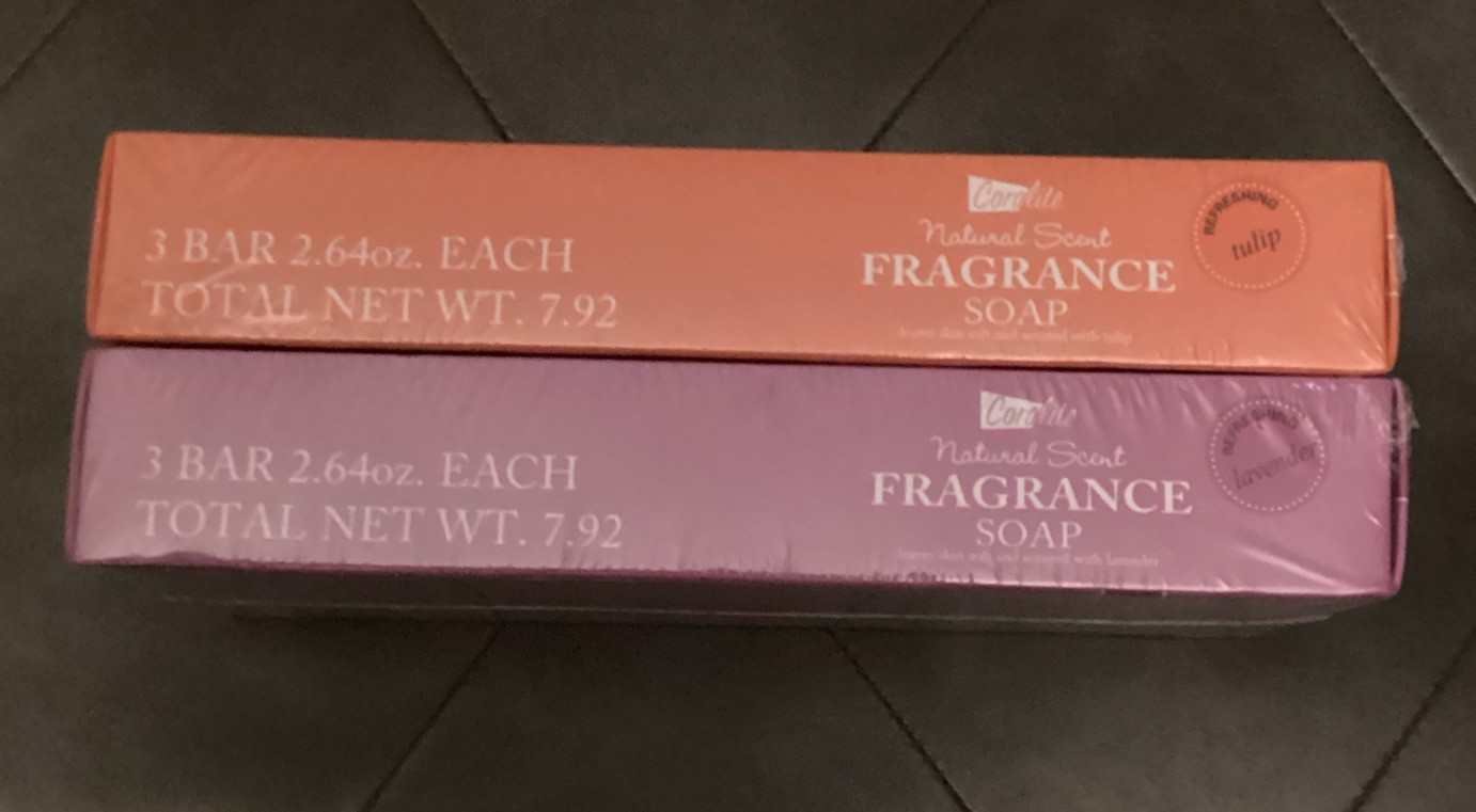 Coralite Natural Scent Soap 3 Bars Tulip & 3 Bars Lavender New Sealed