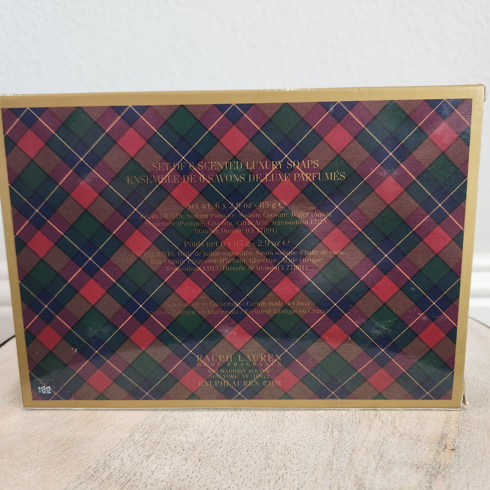 NEW In Gift Box Lauren Ralph Lauren SET OF 6 Holiday Spice Scented Luxury Soaps