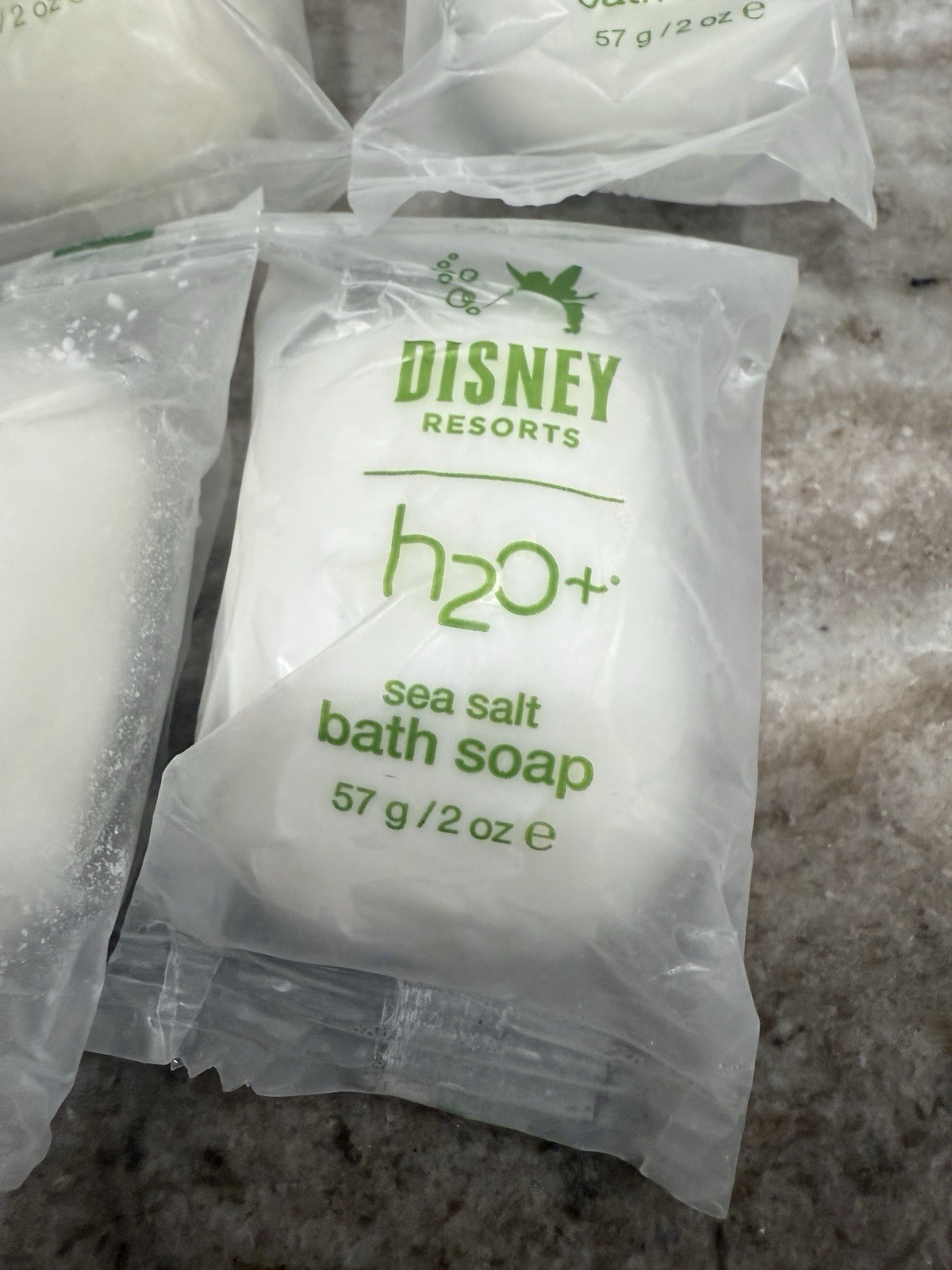 Disney World H2O+ Sea Salt Bath Soap Lot of 4 Hotel Travel Size New