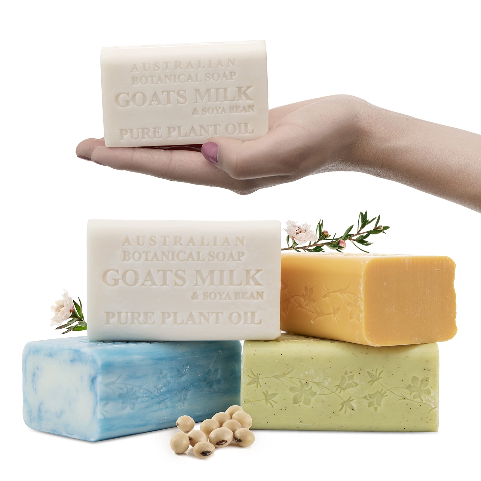 Goats Milk Honey Lemongrass & Sea Salt Soap Shea Butter Natural Bars