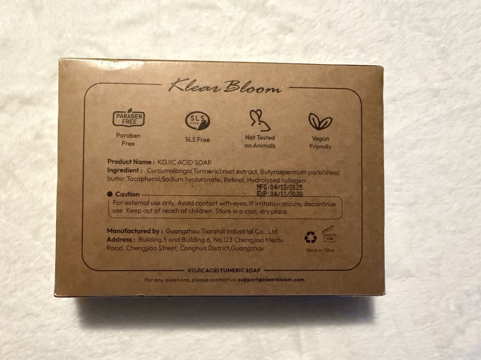 Klear Bloom Kojic Acid Turmeric Soap – Brightening Orange Bars (4 Pack)