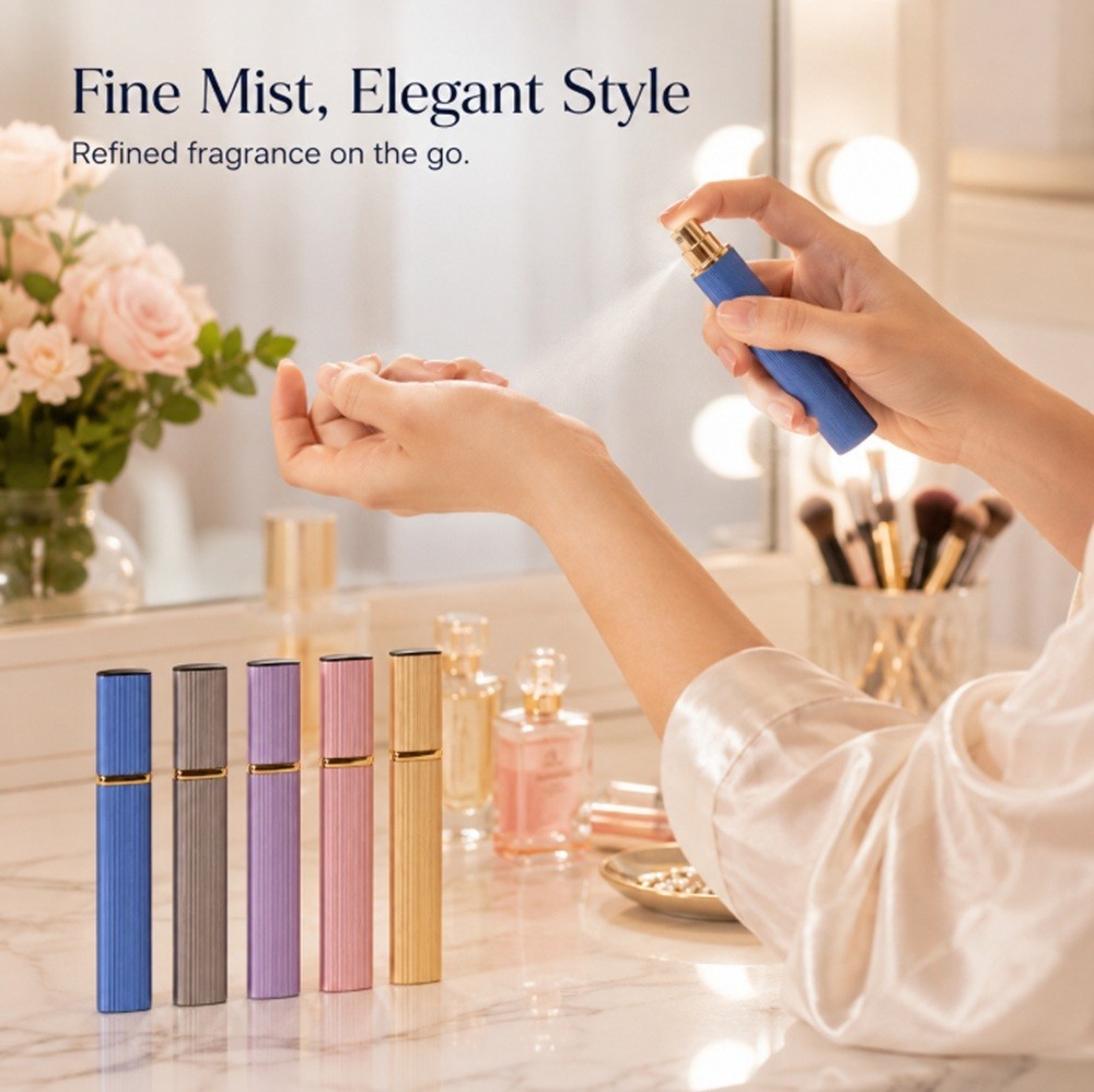 5-Pack 12ml Refillable Perfume Atomizer Travel Spray Bottle Mini Cologne Sprayer