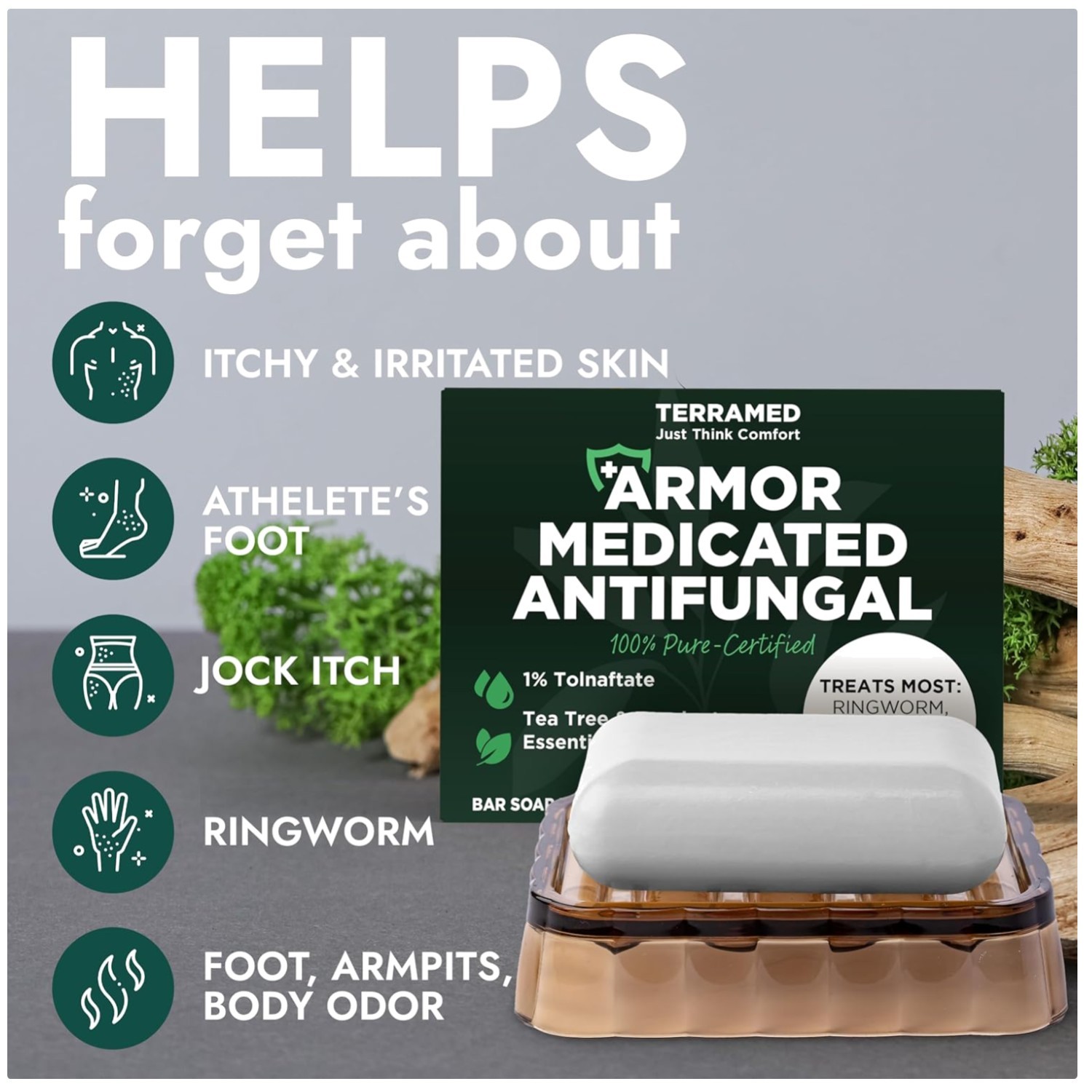 Armor Medicated Antifungal Soap | 1% Tolnaftate Relief