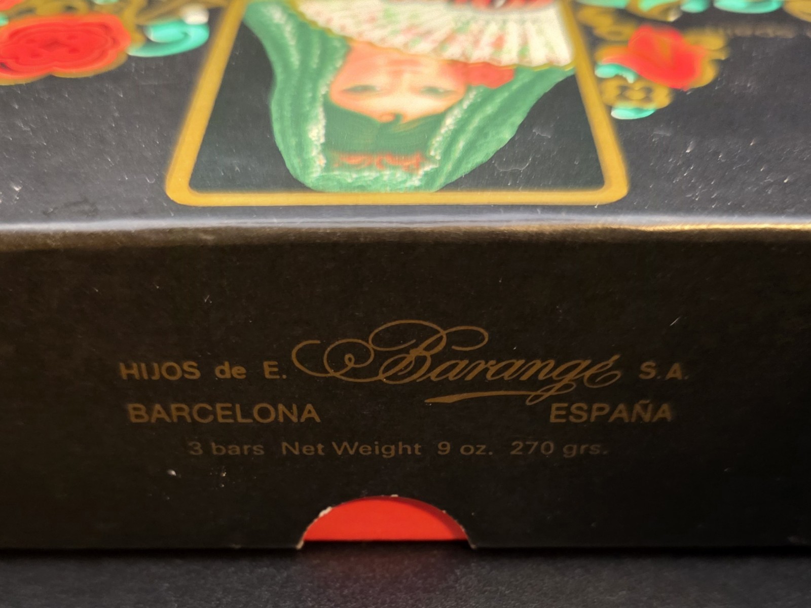 VTG Soaps Ojos Negros Jabon Barcelona Spain Boxed Set of 3 Bars NIB Sealed Soap