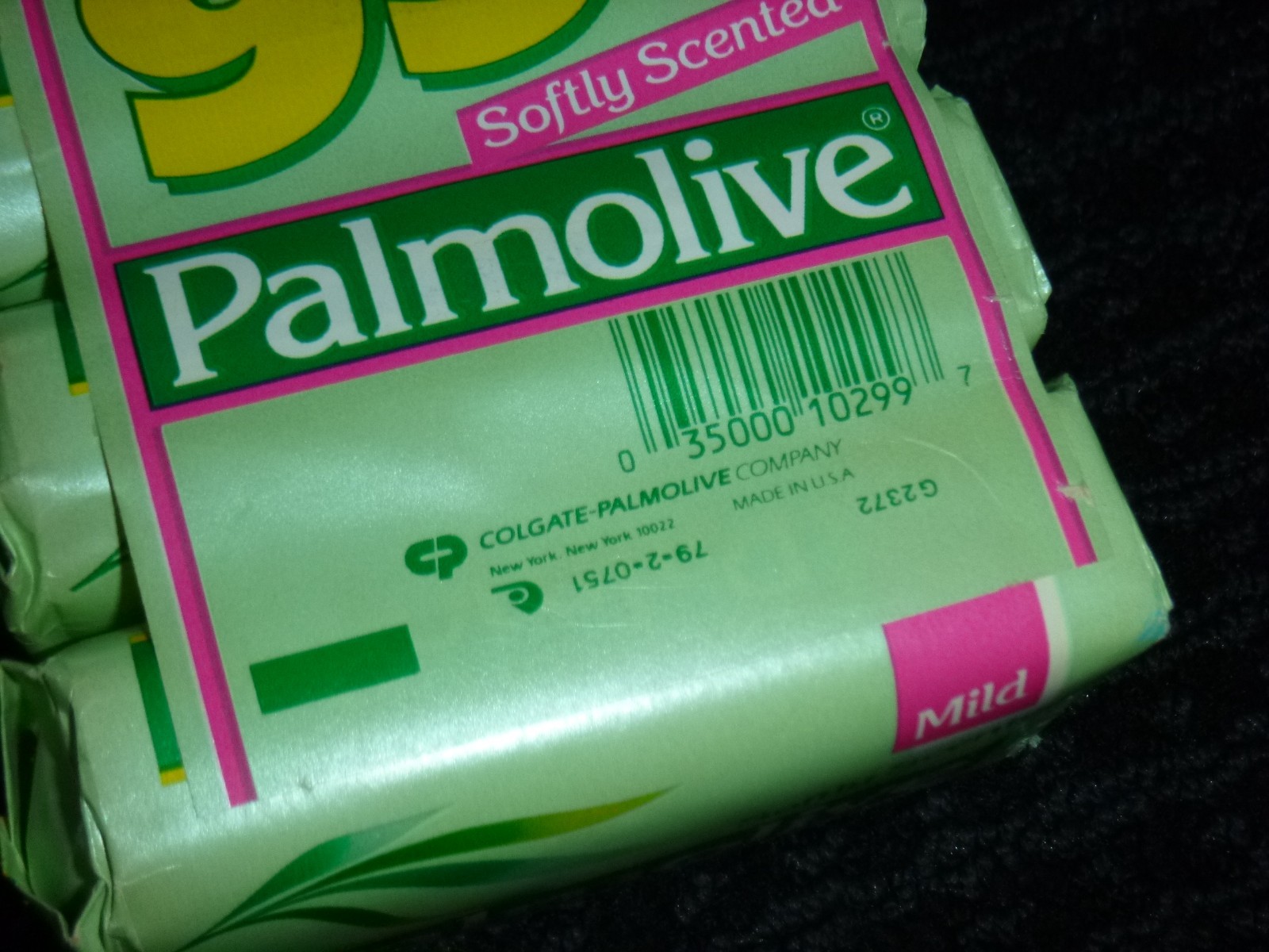 PK of 4 Bars Vtg 70s Palmolive Softly Scented Soap Made in USA