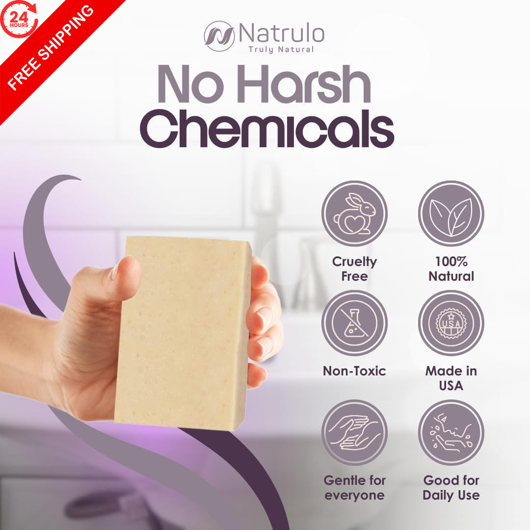 Eczema Soap Bar for Face and Body – All Natural 4 Ounce (Pack of 3)