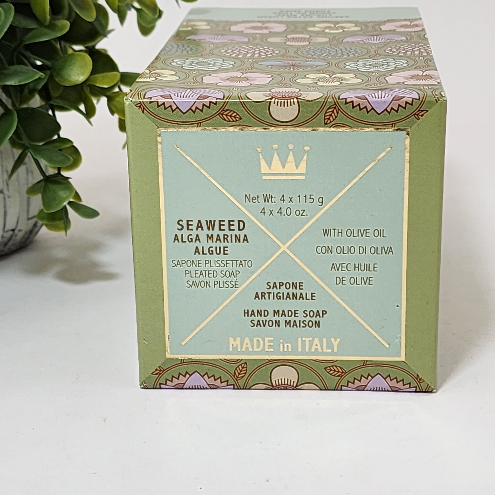 Saponerie Mario Fissi Seaweed with Olive Oil Soap Bar 4 x 4 oz Each Sealed