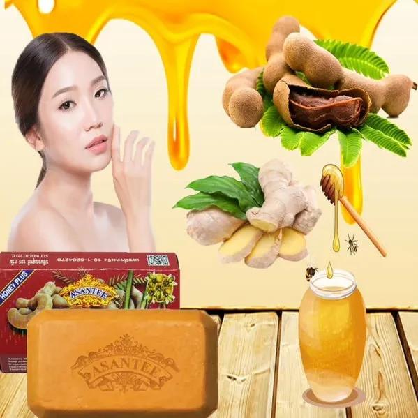 Asantee Tamarind Ginger Honey Herbal Soap Skin Brightening 6 Bars 125 grams
