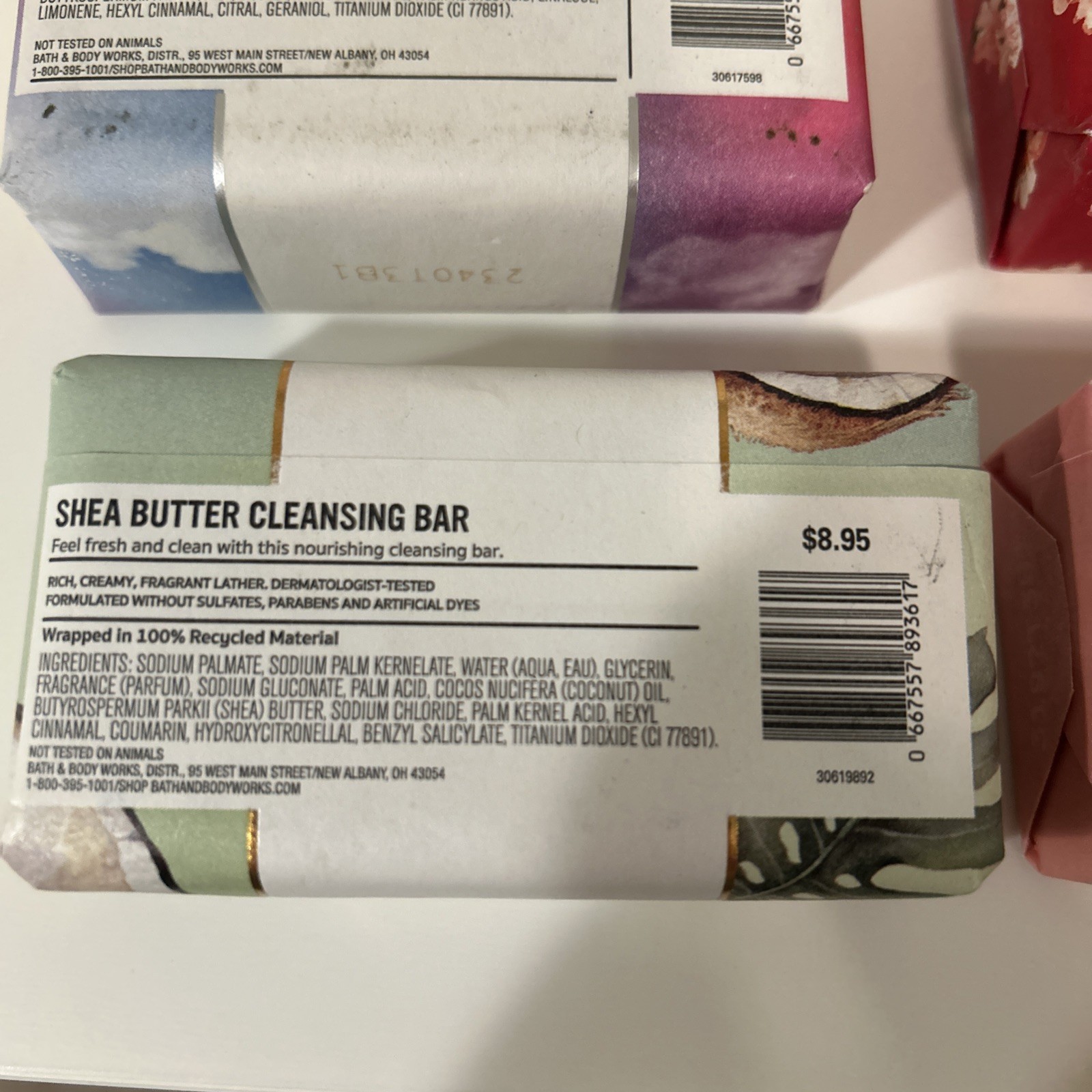 Bath and Body Works Lot Of 4 5 Oz Shea Butter Cleansing Bars 141.75g Each Sealed