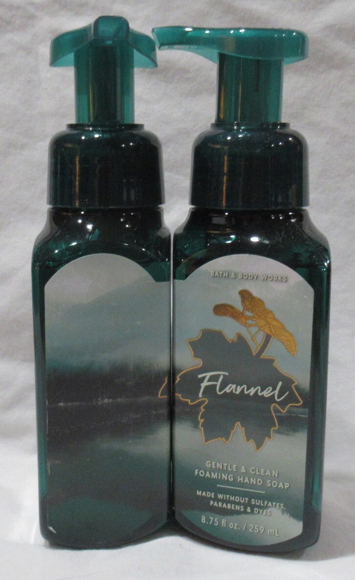 Bath & Body Works Gentle & Clean Foaming Hand Soap Set Lot of 2 FLANNEL