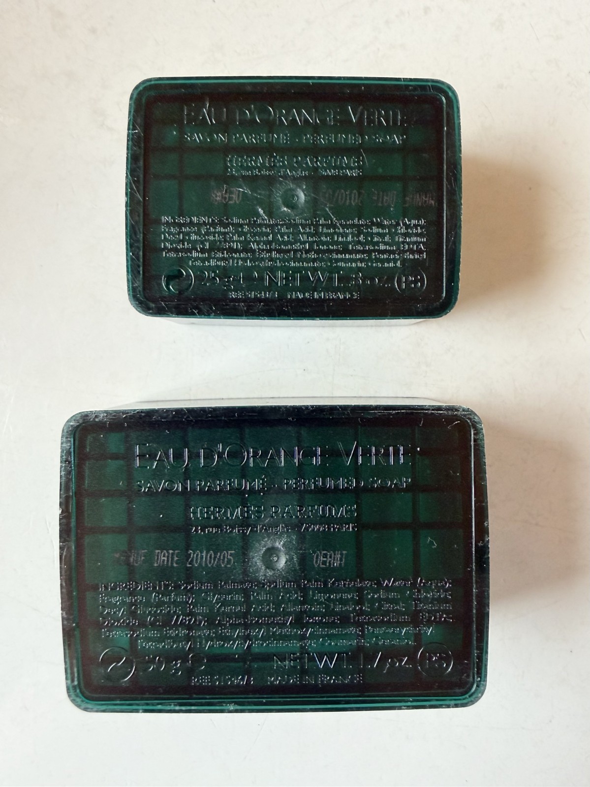 Hermès Eau d’Orange Verte Soap Lot of 2 NEW Vintage 1.7 oz & .8 oz Unused in Box