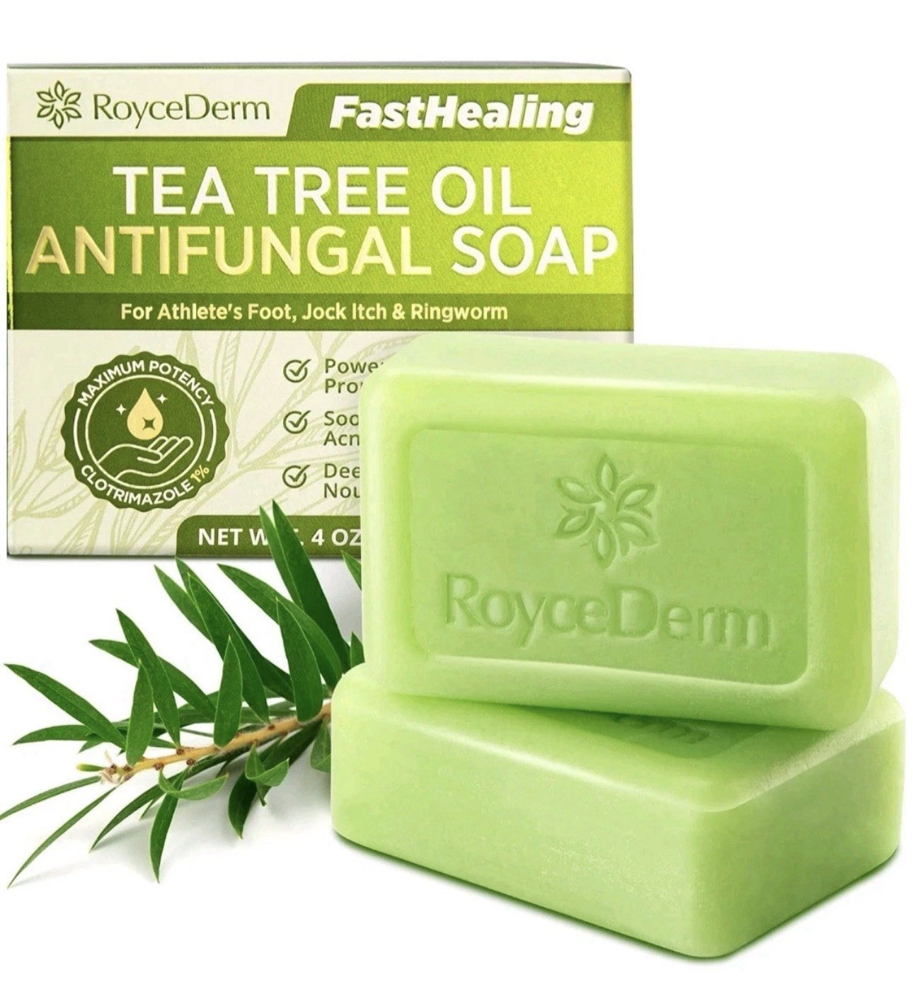 Roycederm Antifungal Antibacterial Tea Tree Soap: Antifungal Antibacterial Treat