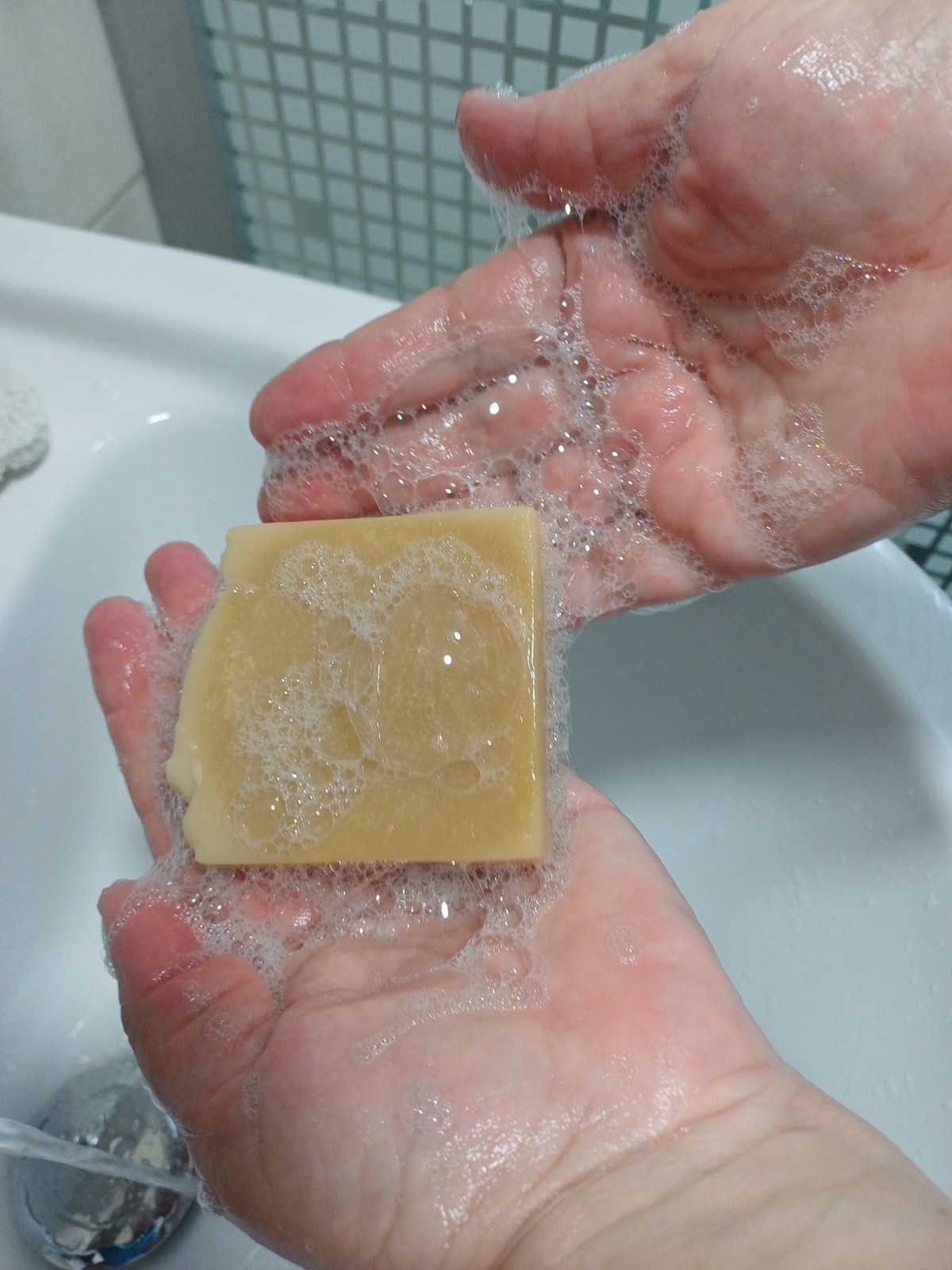 Handmade Natural Olive Oil Soap Bar with Coconut, Castor, Palm Oil & Condensed
